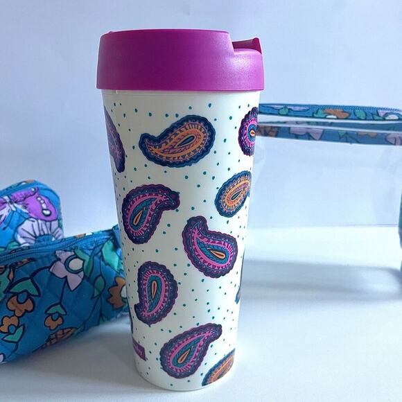 VERA BRADLEY BUNDLE | 3 Piece Cosmetic Bag + Tumbler - Picture 4 of 6